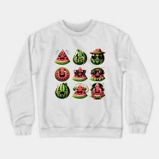 Watermelon Characters Crewneck Sweatshirt